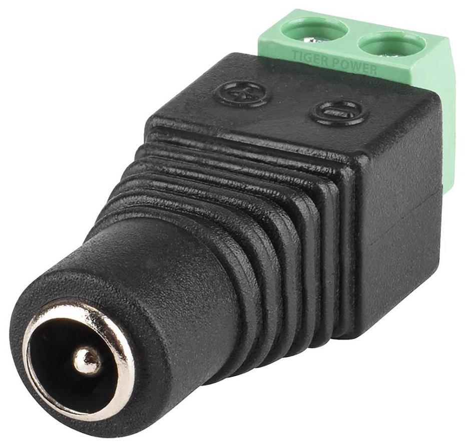 2.5mm x 5.5mm DC Power Socket Connector to 2x Screw Terminal Block - TGR-2555-SKT