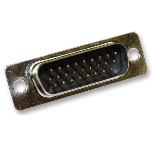 15 Pin High Density DE D Sub Plug, Solder - 180-015-103L001