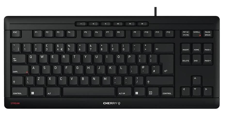 CHERRY STREAM TKL Keyboard Corded Keyboard, Black - JK-8600GB-2