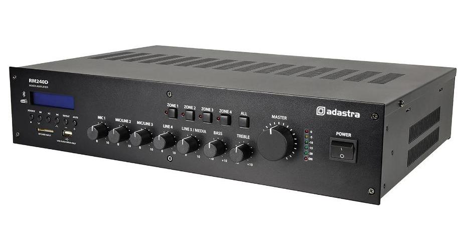 953.225UK - 100V Mixer Amplifier with DAB+, BT, USB/SD, 240W - RM240D