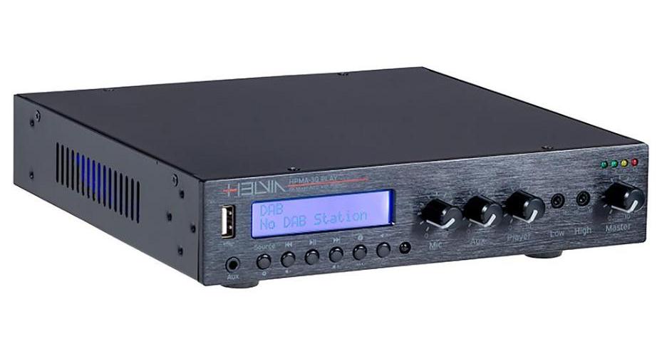 Single Zone 30W Class D Compact Mixer Amplifier with DAB+, FM, USB, Bluetooth Player - HPMA-30 PLAY