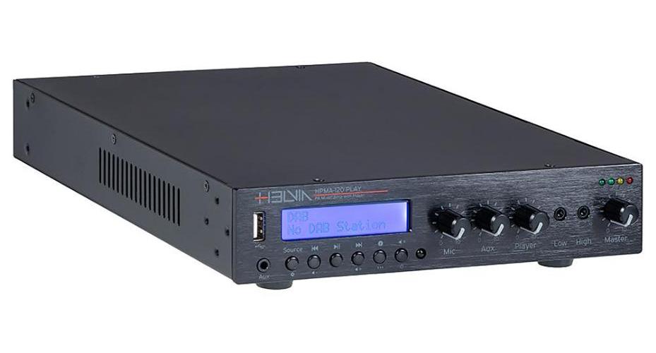 Single Zone 120W Class D Compact Mixer Amplifier with DAB+, FM, USB, Bluetooth Player - HPMA-120 PLAY
