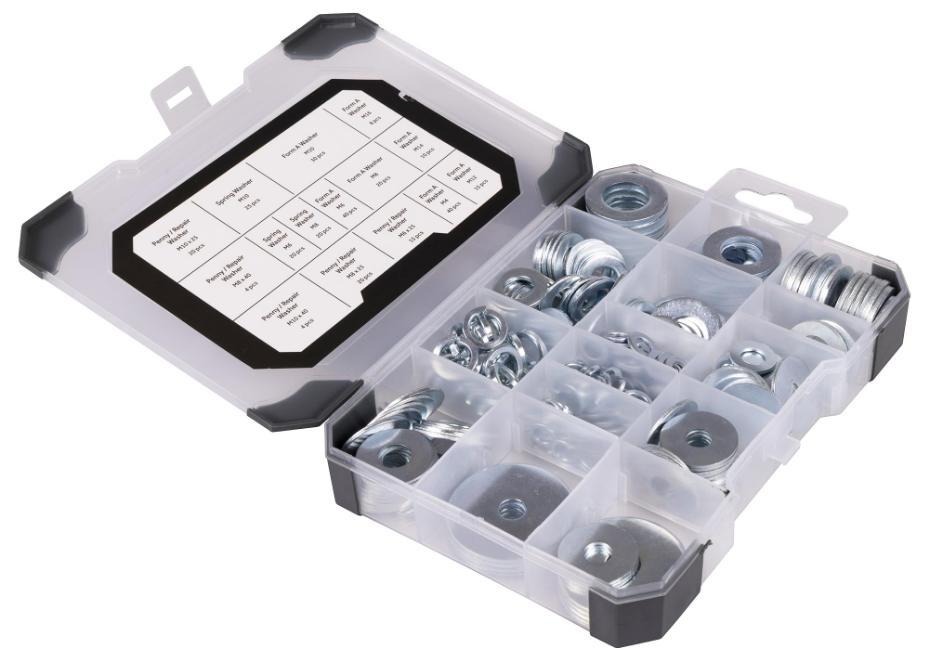 Assorted Form A, Penny & Spring Washers Set, 291 Piece - TRAY580