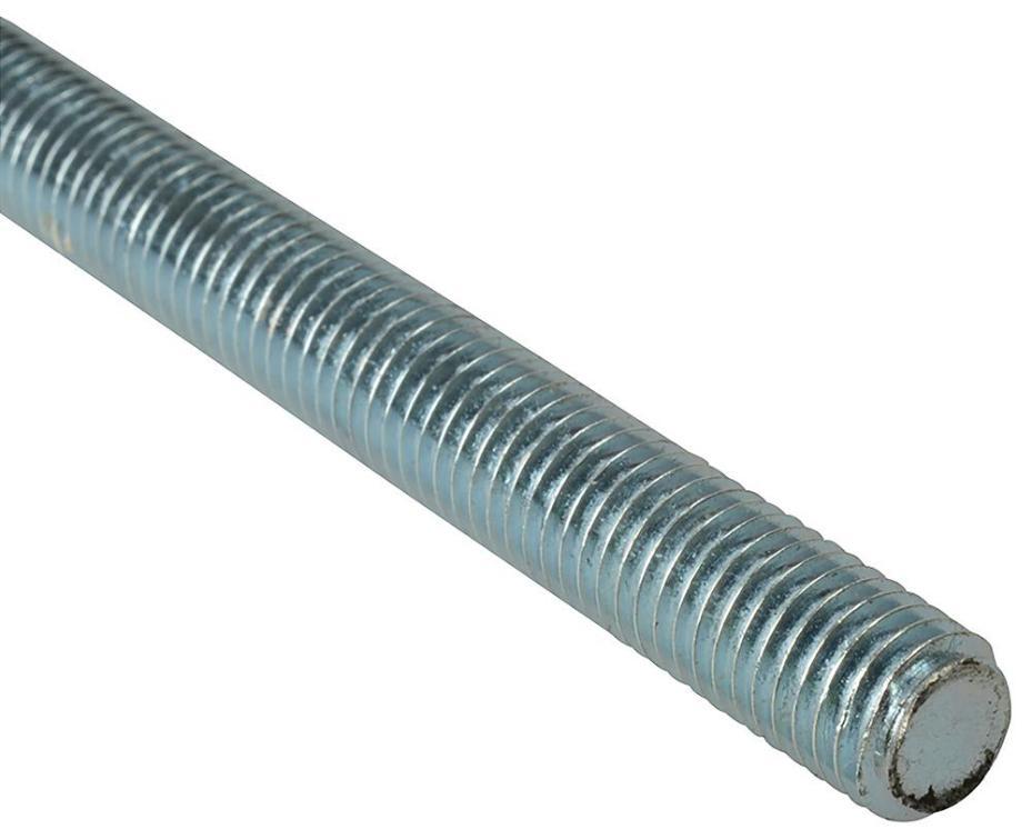 M10 x 1m Zinc Plated Mild Steel Threaded Rod - MEMROD10