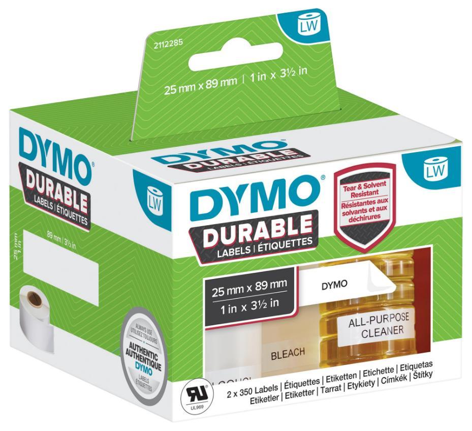 Durable Shelving Labels 25 x 89mm Black on White, 2x 350 - 1933081
