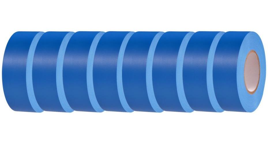 Insulation Tape, 19mm x 8m, Blue, Pack of 8 - PP13001