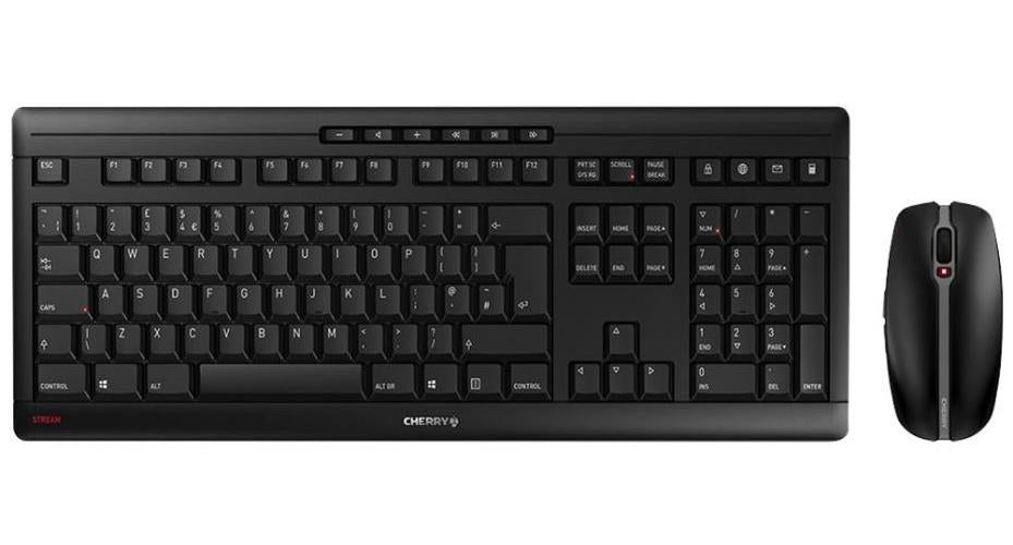 CHERRY STREAM Desktop Wireless Keyboard & Mouse Set, Black - JD-8500GB-2