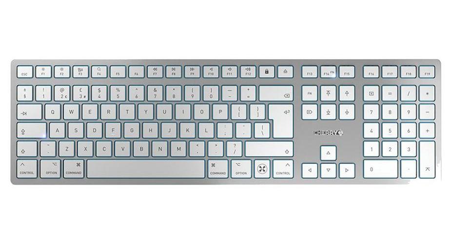CHERRY KW 9100 SLIM Wireless Keyboard for Mac, Silver - JK-9110GB-1