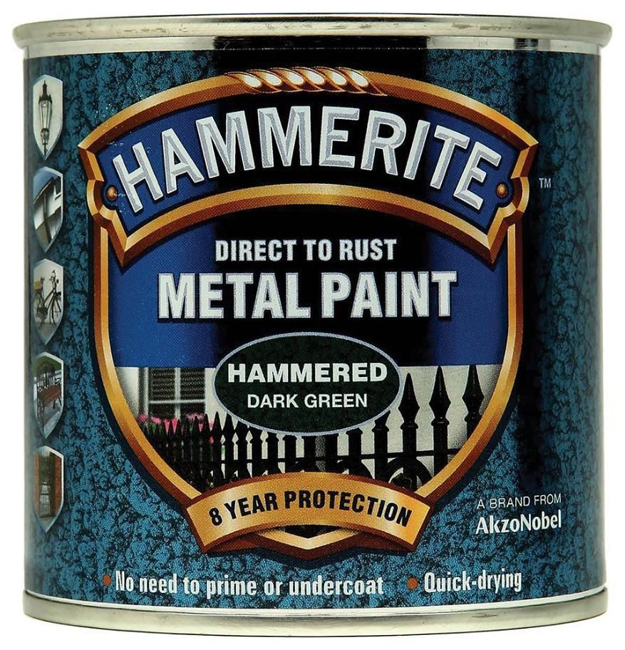 Direct to Rust Hammered Finish Paint, Dark Green - 750ml - 5084831