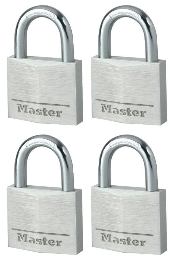 40mm Aluminium Padlocks, 4 Pack - 9140EURQNOP
