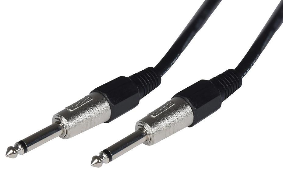 6.3mm Mono Jack Plug to 6.3mm Mono Jack Plug Guitar Lead, 6m - 190.142UK