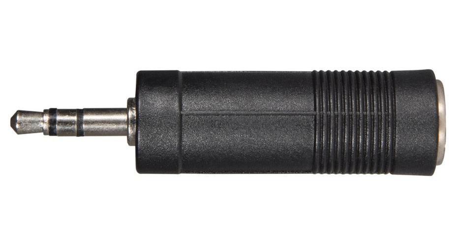 6.3mm Mono Jack Socket to 3.5mm Stereo Jack Socket - 759.185UK