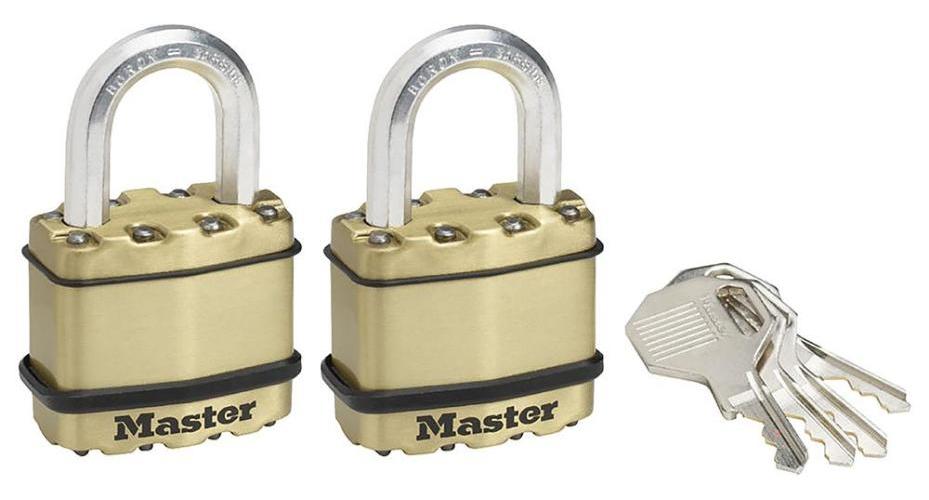 45mm Brass Heavy Duty Padlocks, 2 Pack - M1BEURT
