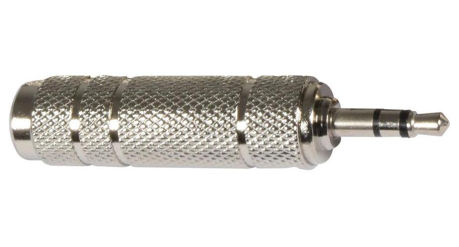 6.3mm Stereo Jack Socket to 3.5mm Stereo Jack Socket Adaptor - 759.013UK