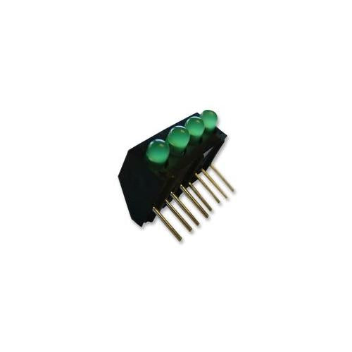107-314-04 Marl LED, PCB, 3mm, Quad, Green