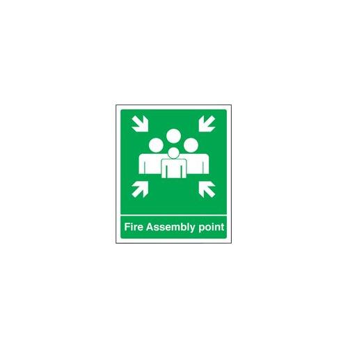SIGN, ASSEMBLY POINT, RIGID PLASTIC , 12059Q