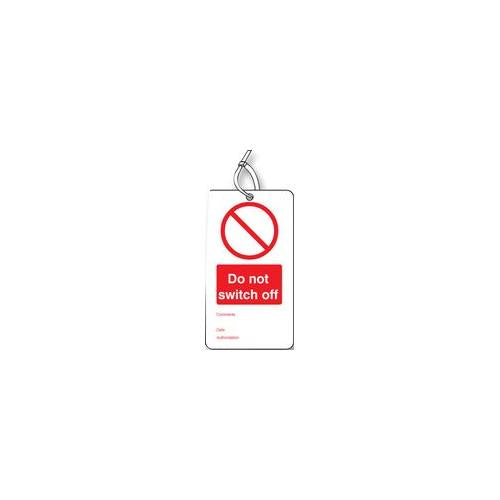 TAG, DO NOT SWITCH OFF, RP, 10 PACK , 53420