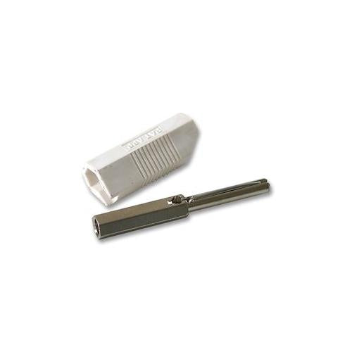 553-0600-01 Deltron Plug, 4mm, Stackable, White