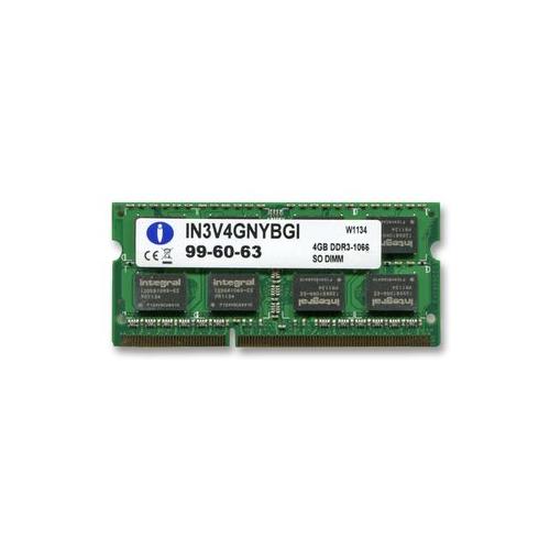 IN3V4GNY Memory , 4GB , SoDIMM , DDR3 , Pc8500/1066