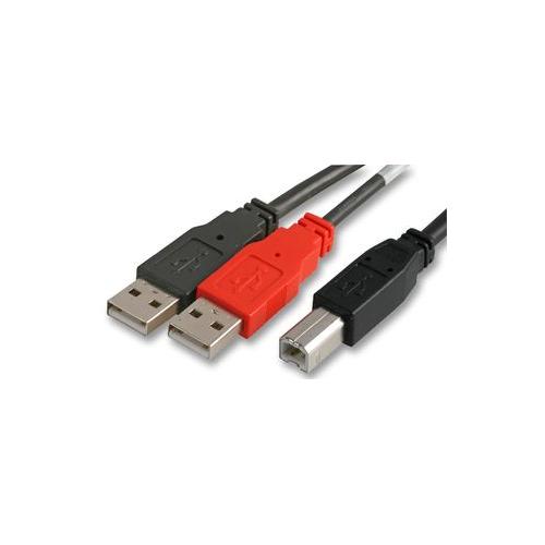 81578 Cables To Go Lead , USB 2 , 2X A M / 1X B M , 2M , Black