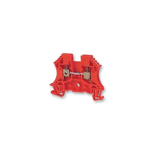 102004 WDU2.5 RED Weidmuller Terminal Block, Din, 24A, Red