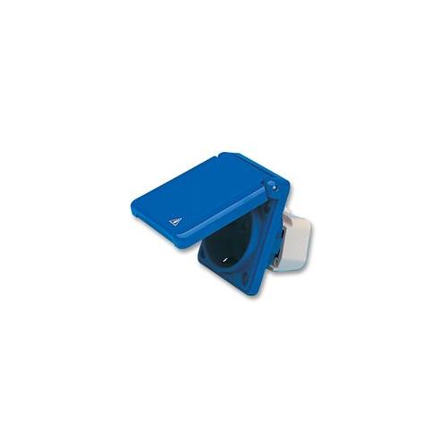 10003 Walther Socket, Schuko, Fixed Hinged Cover