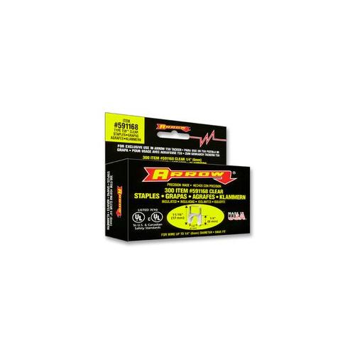 591168 Arrow Fastener 6mm X 6mm Clear Ins Staples (300)