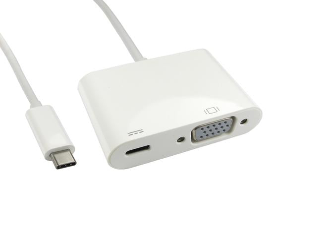 15cm USB type C to vga adaptor with pd function