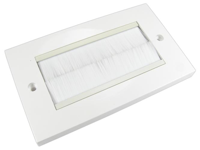 Double Faceplate Brush Exit White