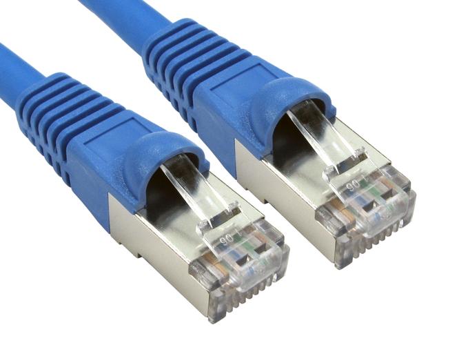 0.25 Metres cat6a sstp-LSOH patch cable snagless blue