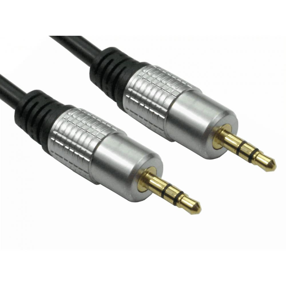 0.5m 3.5mm Male - Male Stereo Cable - Gold Connectors