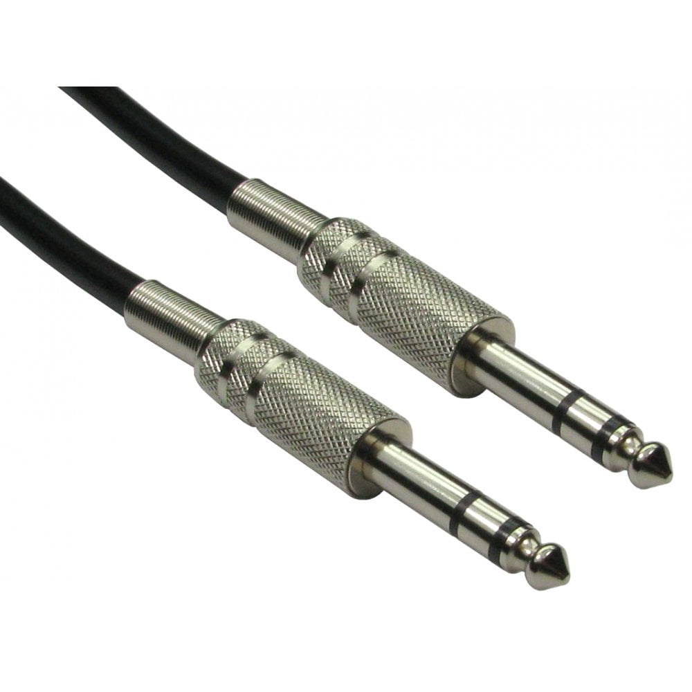 0.5m 6.35mm Male to Male Audio Cable - Nickel Connectors