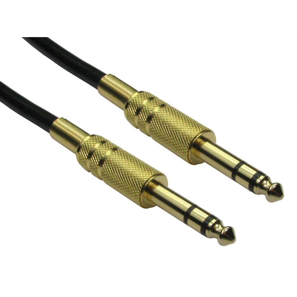 0.5m 6.35mm Male to Male Audio Cable - Gold Connectors