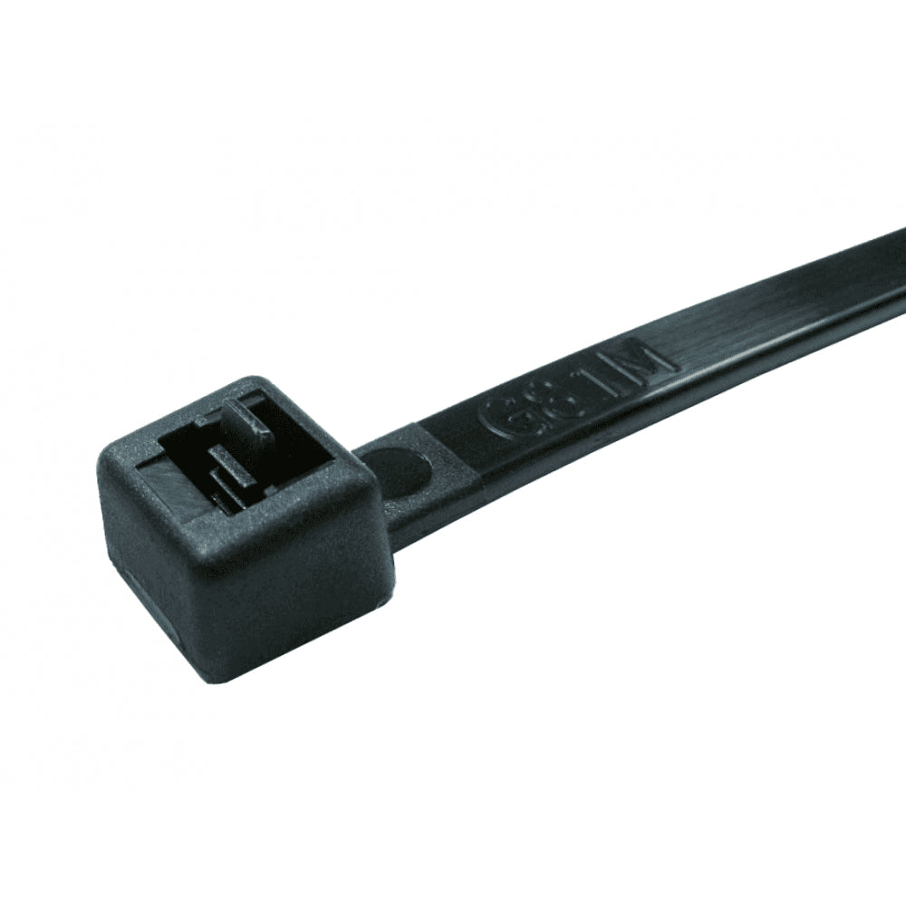 Black Releasable Cable Tie - 100 Pack