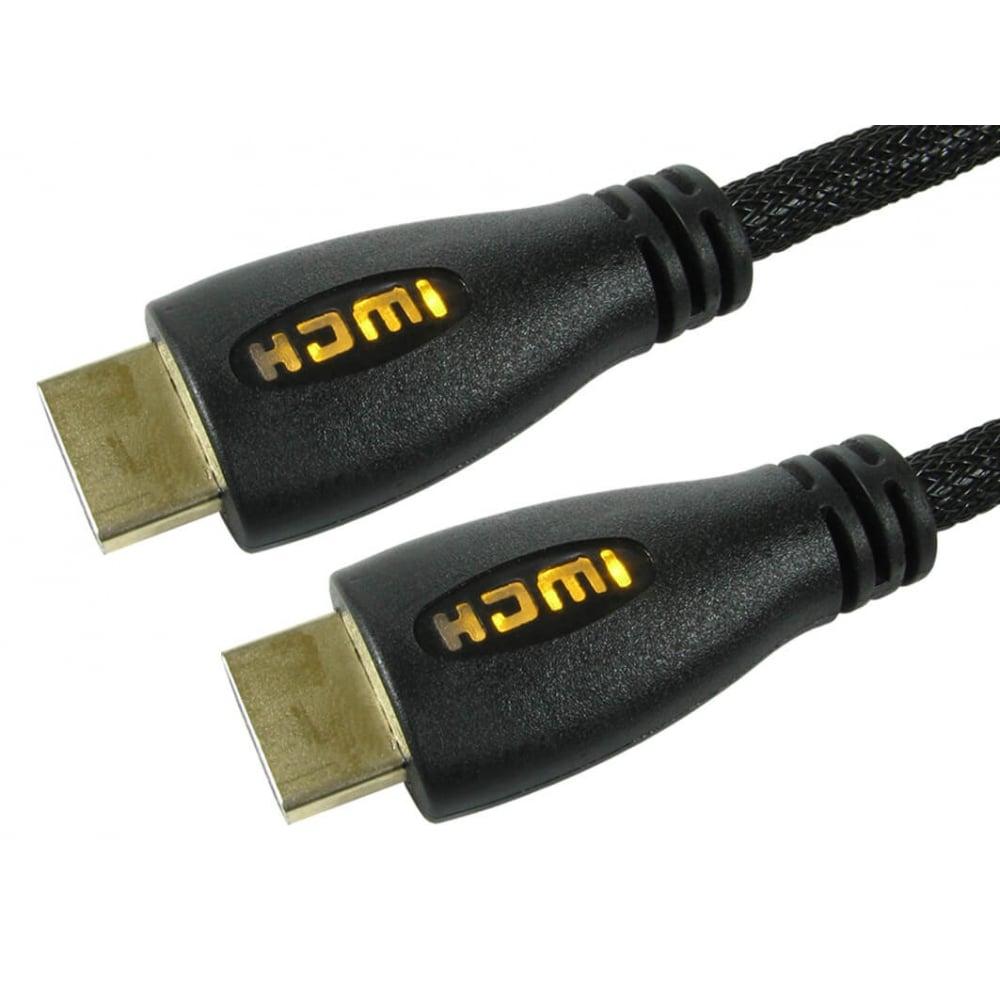 5m HDMI Cable with Yellow LED Illuminated Connectors
