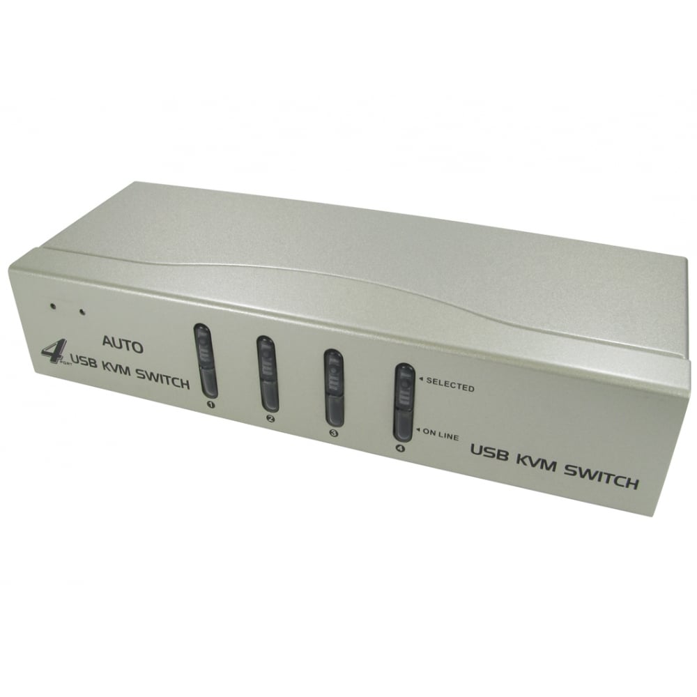 4 Port KVM Switch with Audio - SVGA & USB