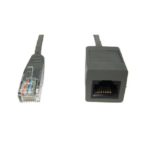 0.5mtr cat 6 utp pvc inj moulded m-f ext cable-grey