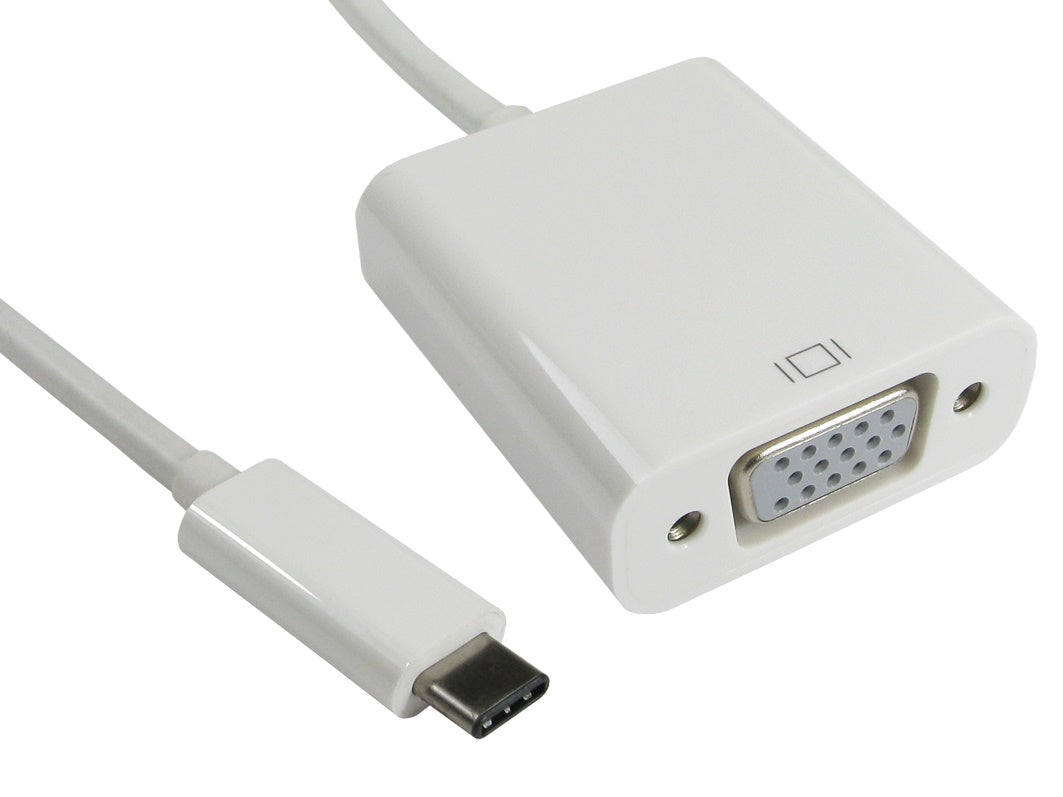 15cm leaded usb type c male to vga female adaptor