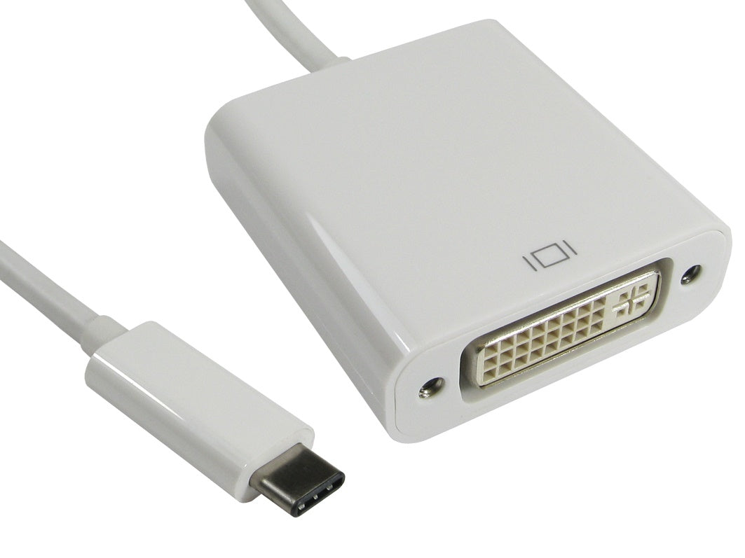 15cm leaded usb type c male to dvi female adaptor