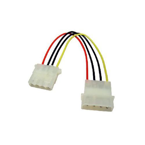 15CM 4 PIN MOLEX M-F EXTENSION