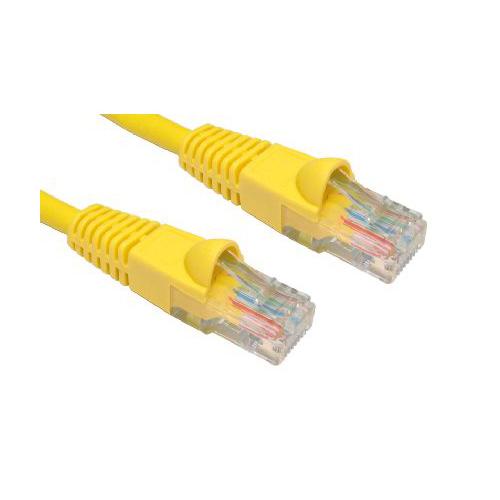 LSZH Snagless Cat5e Patch Cable Yellow 0.5 Metres