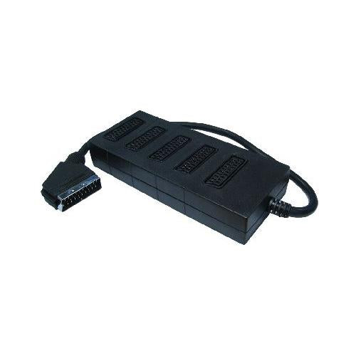 5 Way SCART Splitter Box with 0.5 Metre Cable