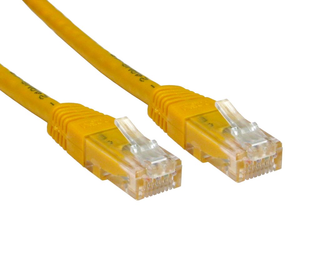 0.25M CAT 6 ETHERNET NETWORK LEAD UTP PVC INJ MOULDED CABLE YELLOW