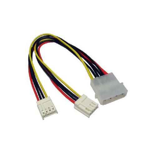 15CM 4 PIN MOLEX M - 2X FLOPPY DRIVE POWER