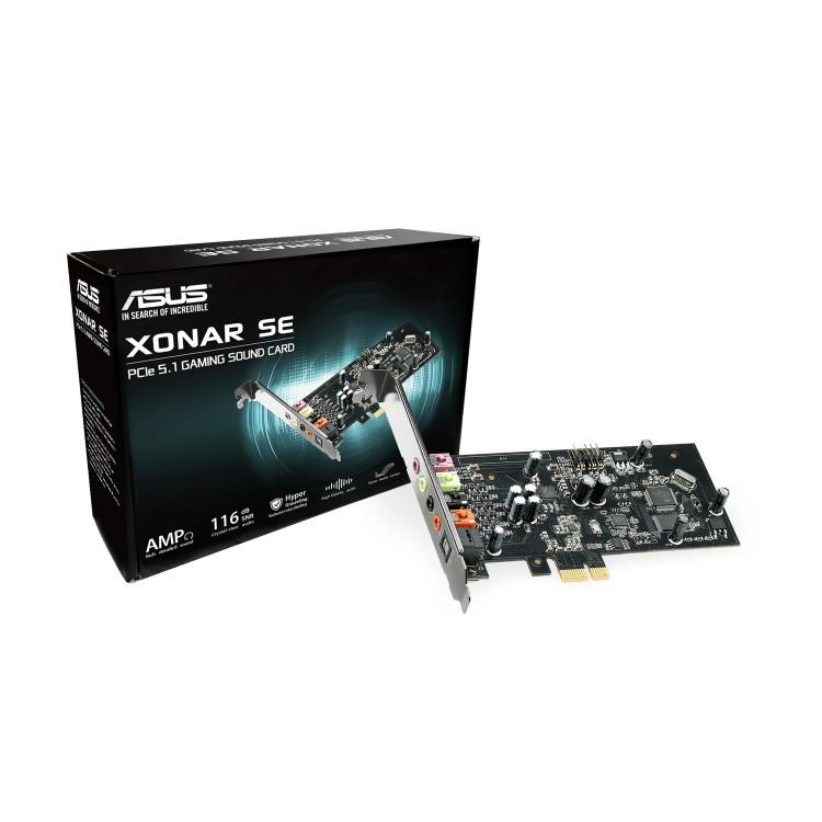 ASUS Xonar SE 5.1 PCIe gaming sound card 192kHz/24-bit hi-res audio & 116dB SNR