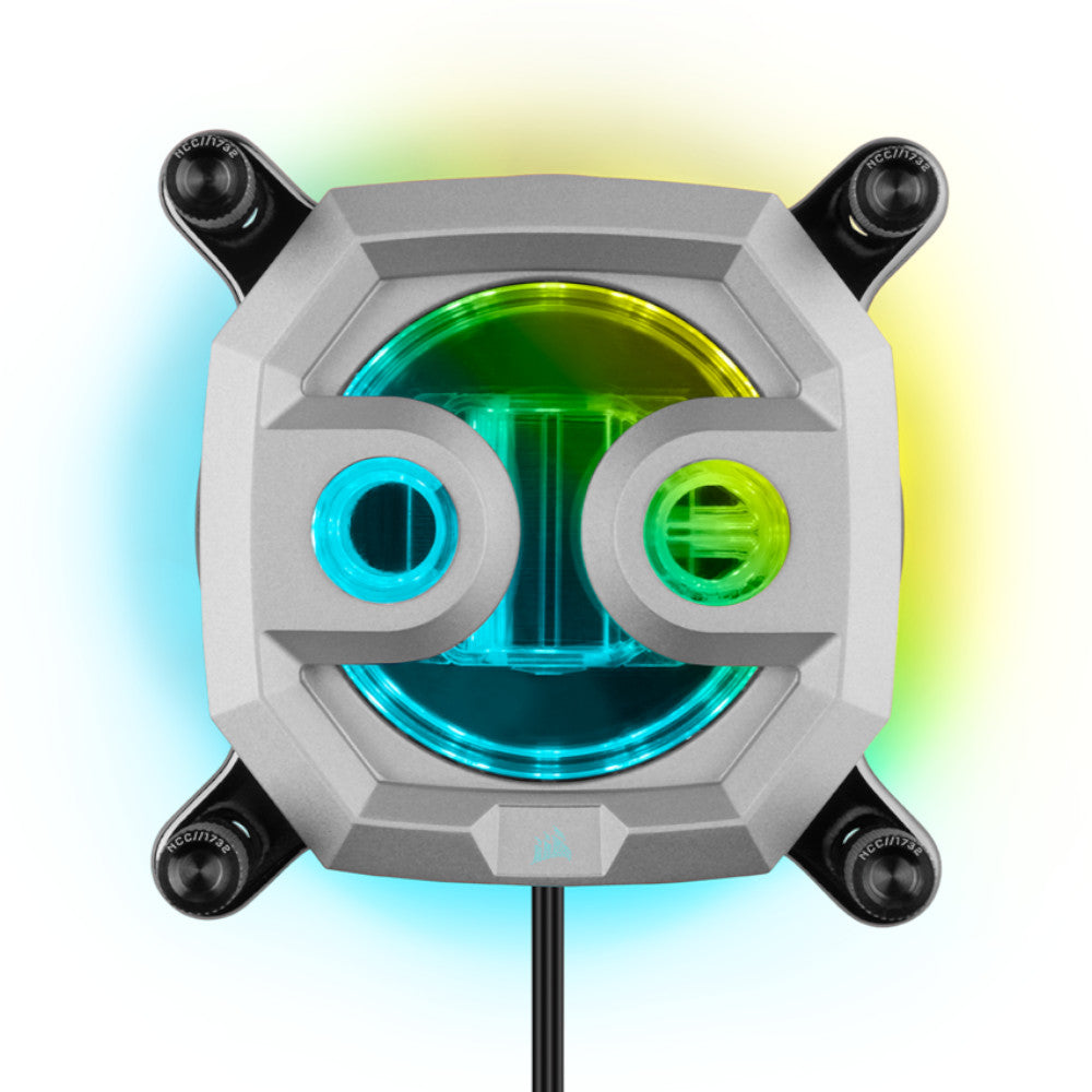 Corsair Hydro X Series XC7 RGB PRO Silver CPU Water Block - 1700/1200/AM4