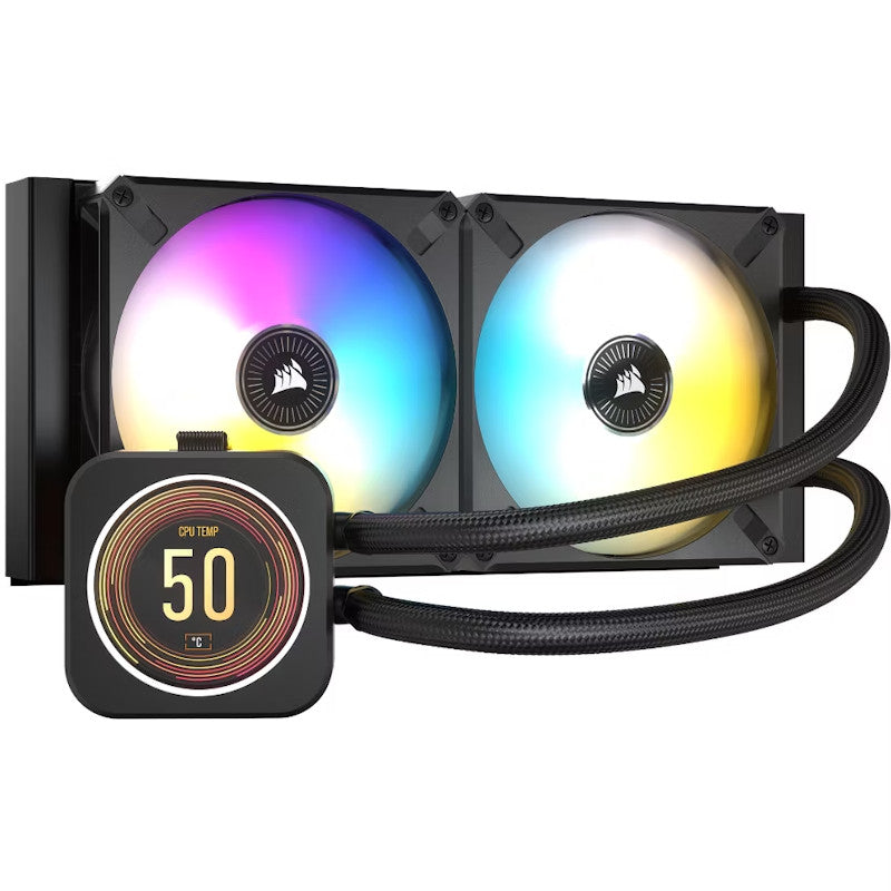 Corsair Hydro Series iCUE H100i Elite LCD Display Liquid CPU Cooler - 240mm