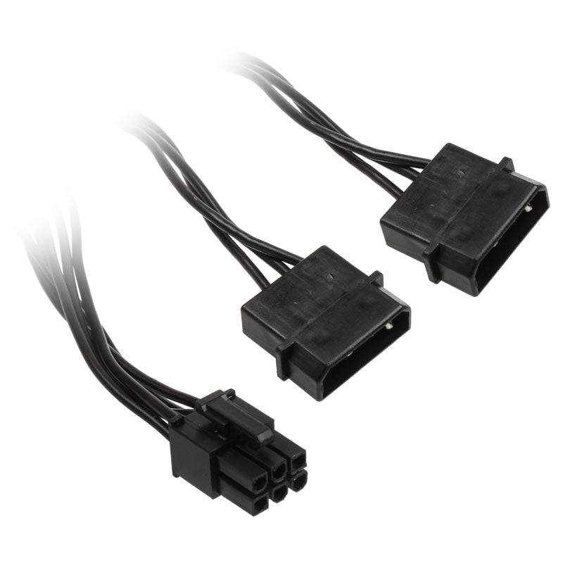 OcUK Value 2x Molex to 1x 6-pin PCIe black 10cm