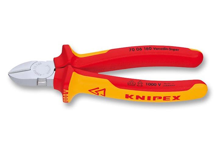 CUTTERS, DIAGONAL, VDE, 180MM , KNIPEX , 7006180