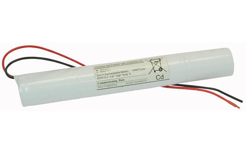 4DH4-0L4 Yuasa Battery , Ni-Cad 4Xd Stick Leads
